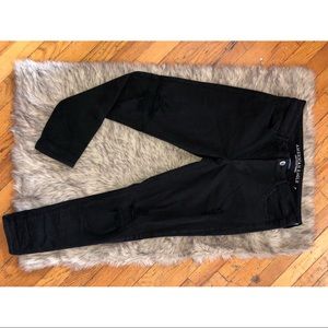 Distressed Black Jeggings